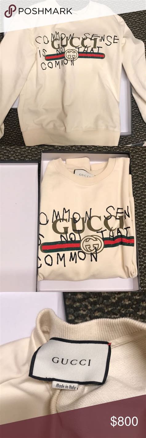 common sense gucci sweater|Men's Designer Hoodies .